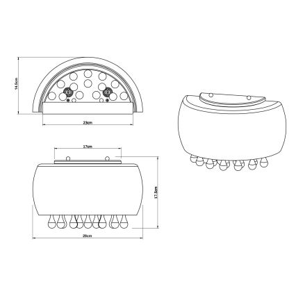 Globo 15809W - Wandlamp KALLA 1xG9/28W/230V