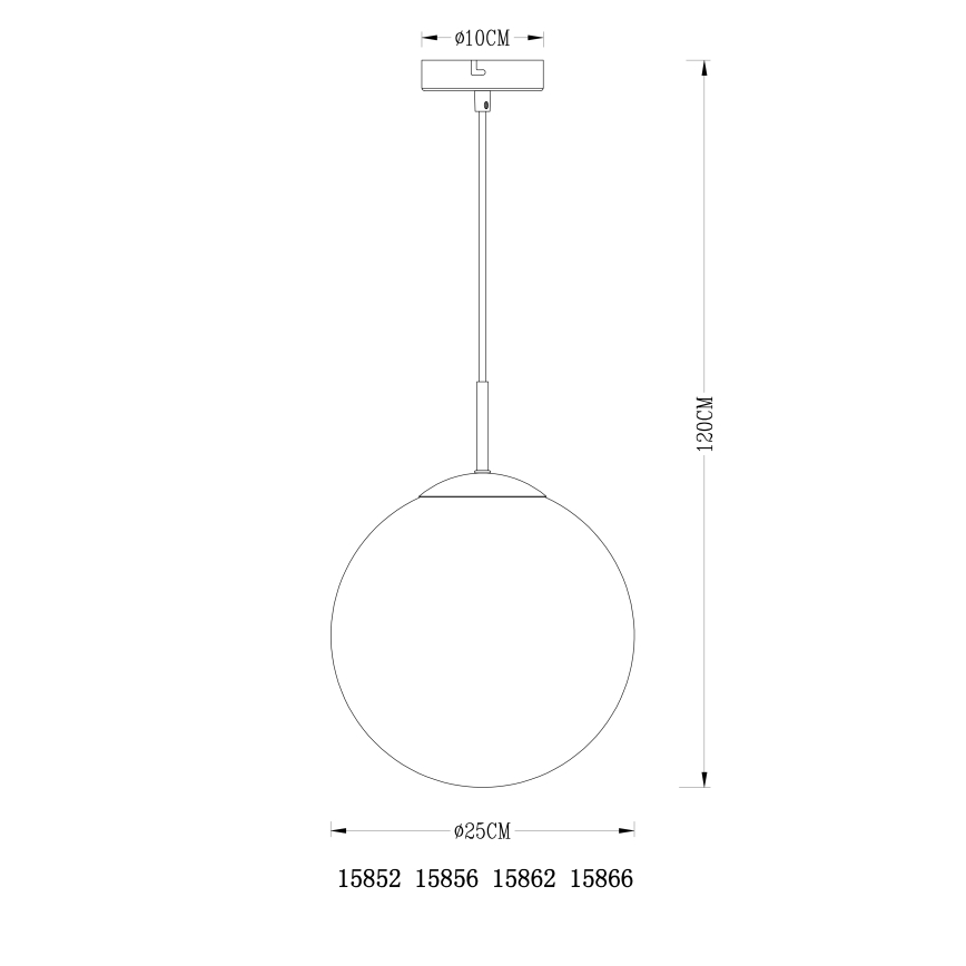 Globo - Hanglamp aan een koord 1xE27/40W/230V diameter 25 cm