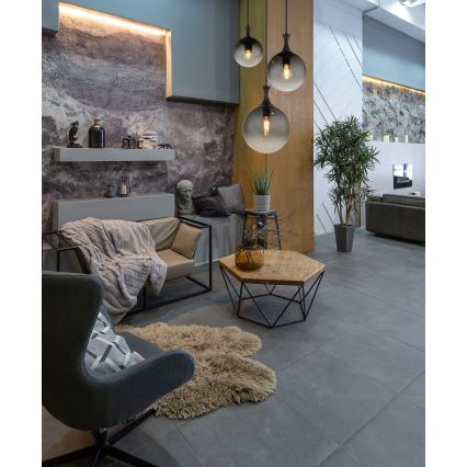 Globo - Hanglamp aan een koord 3xE27/10W/230V diameter 48 cm zwart