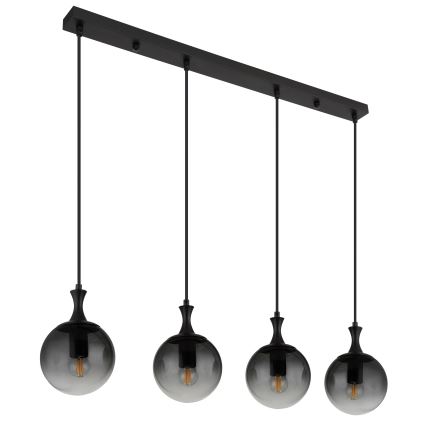 Globo - Hanglamp aan een koord 4xE27/10W/230V zwart