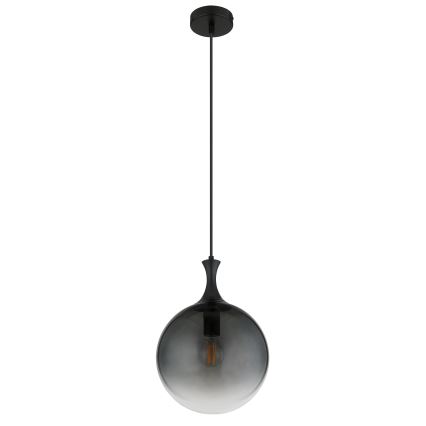 Globo - Hanglamp aan een koord 1xE27/10W/230V diameter 25 cm zwart