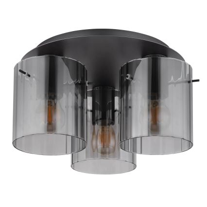 Globo - Plafondlamp 3xE27/40W/230V diameter 37 cm grijs