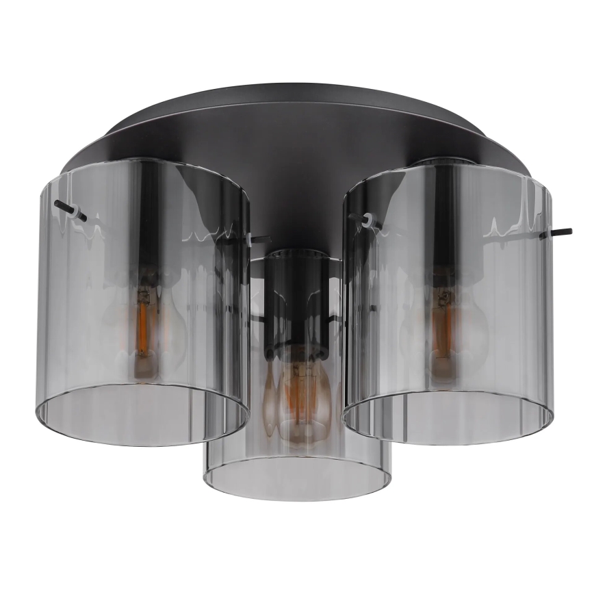 Globo - Plafondlamp 3xE27/40W/230V diameter 37 cm grijs