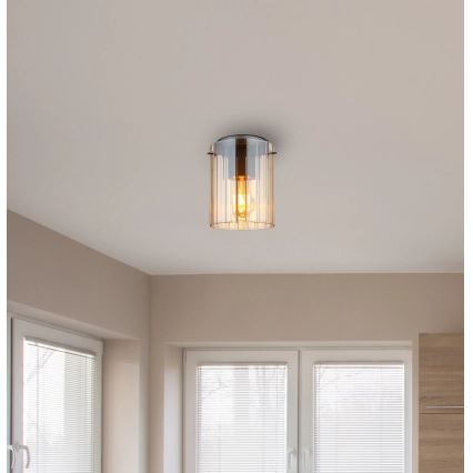 Globo - Plafondlamp 1xE27/40W/230V diameter 18 cm bruin