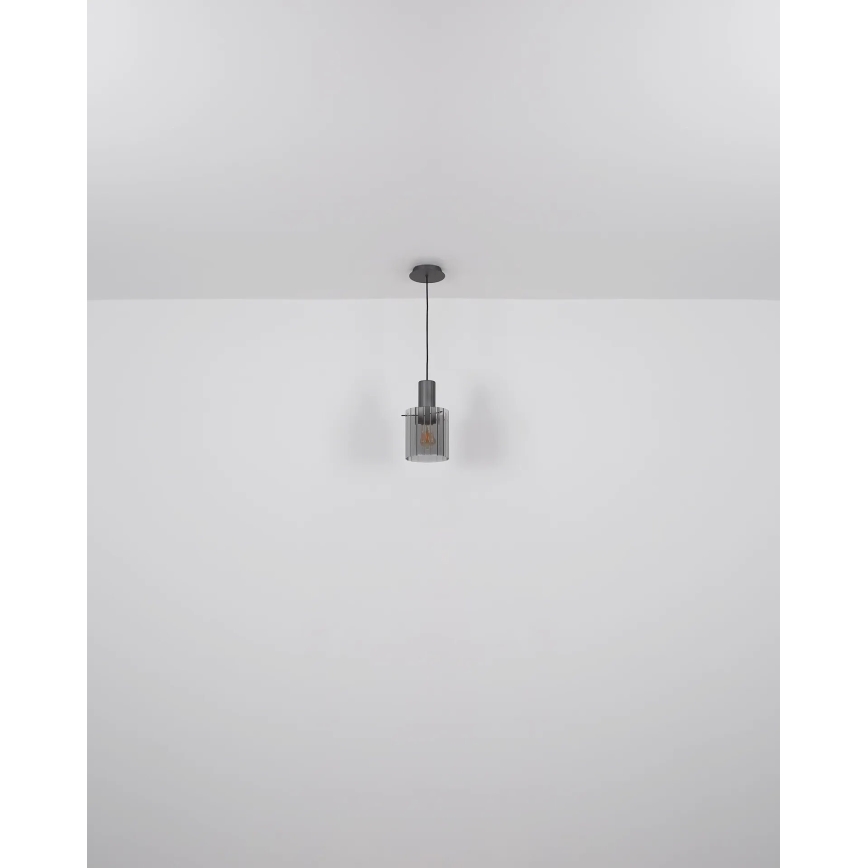 Globo - Hanglamp aan een koord 1xE27/40W/230V diameter 18 cm bruin