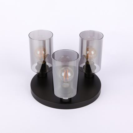 Globo - Bevestigde hanglamp 3xE27/40W/230V diameter 40,5 cm zwart