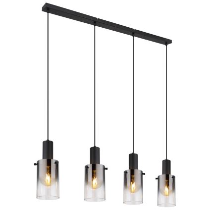 Globo - Hanglamp aan een koord 4xE27/40W/230V zwart