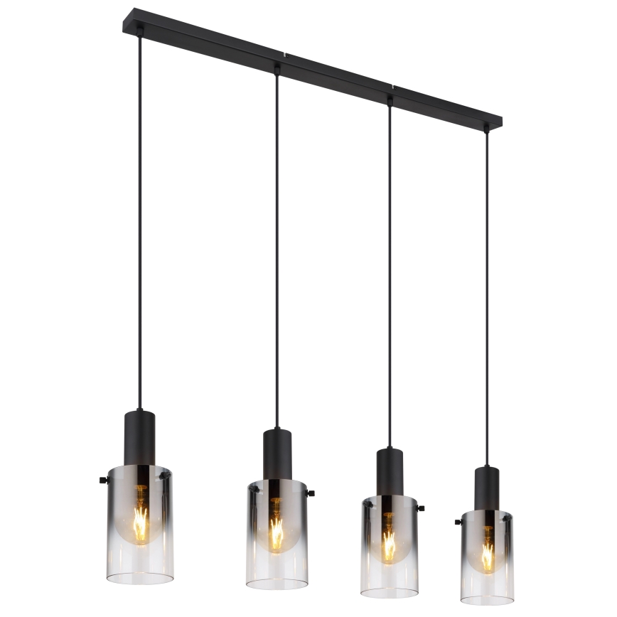 Globo - Hanglamp aan een koord 4xE27/40W/230V zwart