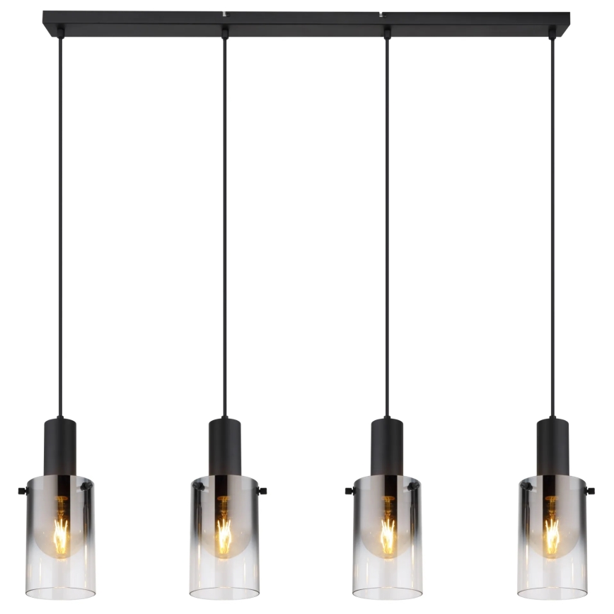 Globo - Hanglamp aan een koord 4xE27/40W/230V zwart