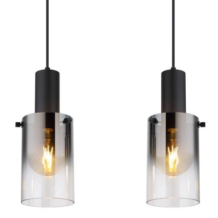 Globo - Hanglamp aan een koord 4xE27/40W/230V zwart