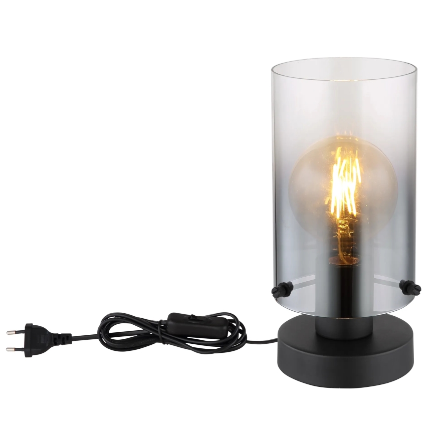 Globo - Tafellamp 1xE27/40W/230V diameter 12,5 cm zwart