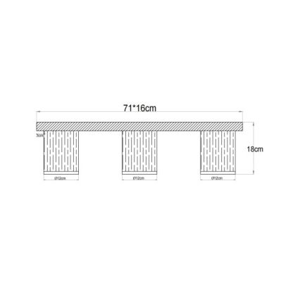 Globo - Plafondlamp 3xE27/40W/230V