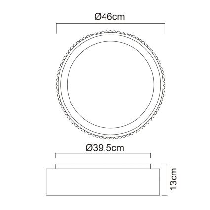 Globo - LED plafondlamp LED/45W/230V 2700/4000/6000K Ø 46 cm wit