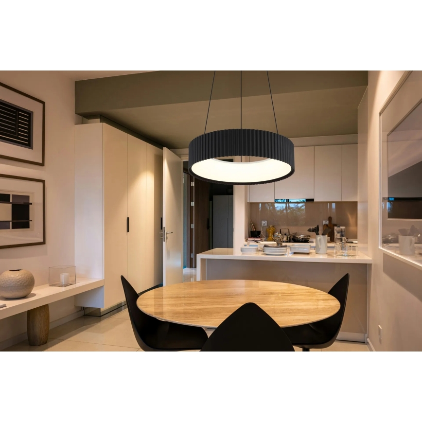 Globo - LED-hanglamp met kabel LED/45W/230V 2700/4000/6000K diam. 46 cm zwart