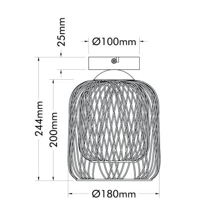 Globo - Plafondlamp 1xE27/40W/230V Ø 18 cm