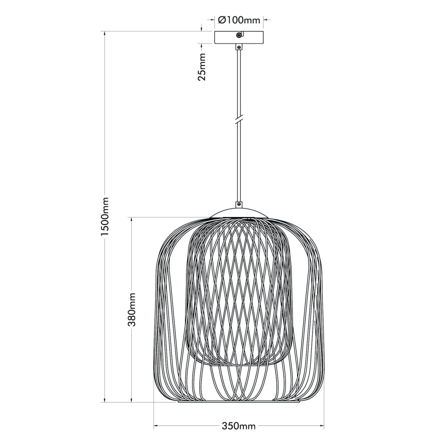 Globo - Hanglamp aan kabel 1xE27/40W/230V Ø 35 cm