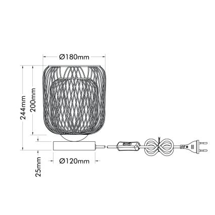 Globo - Tafellamp 1xE27/40W/230V