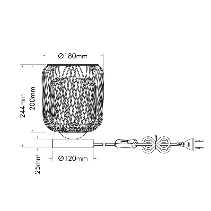 Globo - Tafellamp 1xE27/40W/230V
