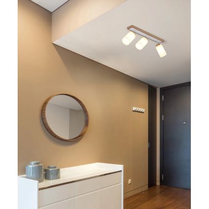Globo - Plafondspot 3xE27/60W/230V beige/wit