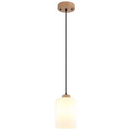 Globo - Hanglamp aan kabel 1xE27/60W/230V eik/wit