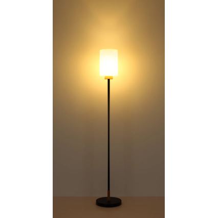 Globo - Vloerlamp 1xE27/60W/230V zwart/wit