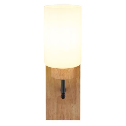 Globo - Wandlamp 1xE27/60W/230V eiken/wit