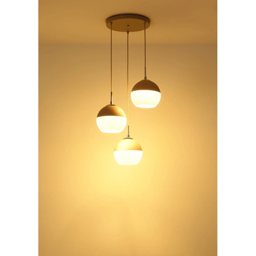 Globo - Hanglamp aan kabel 3x E27/60W/230V