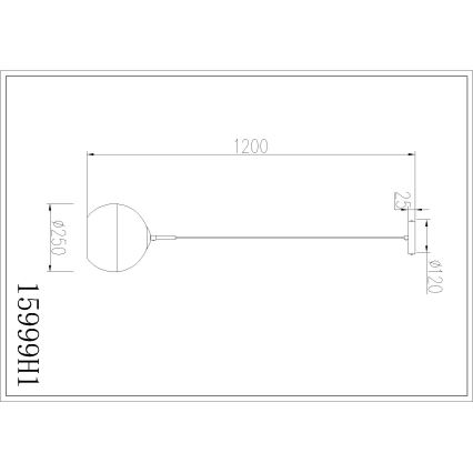 Globo - Hanglamp aan kabel 1xE27/60W/230V Ø 25 cm