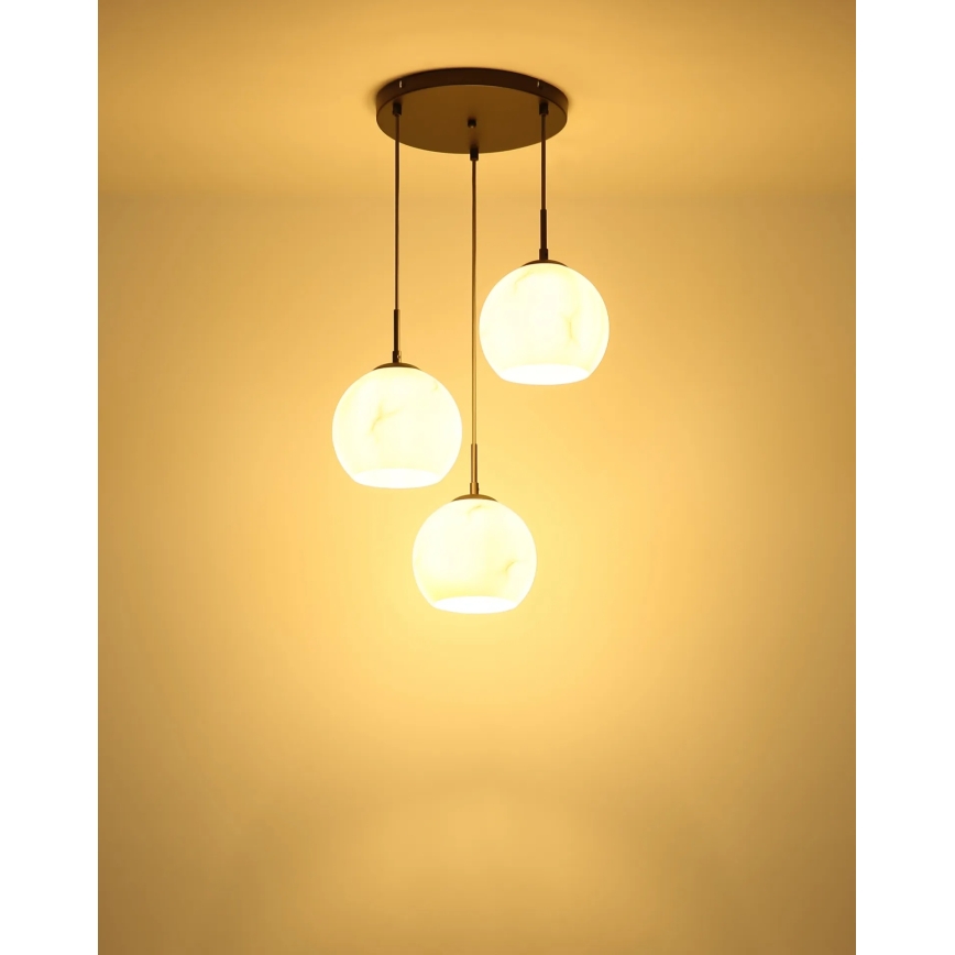 Globo - Hanglamp met kabel 3xE27/60W/230V Ø 42,5 cm