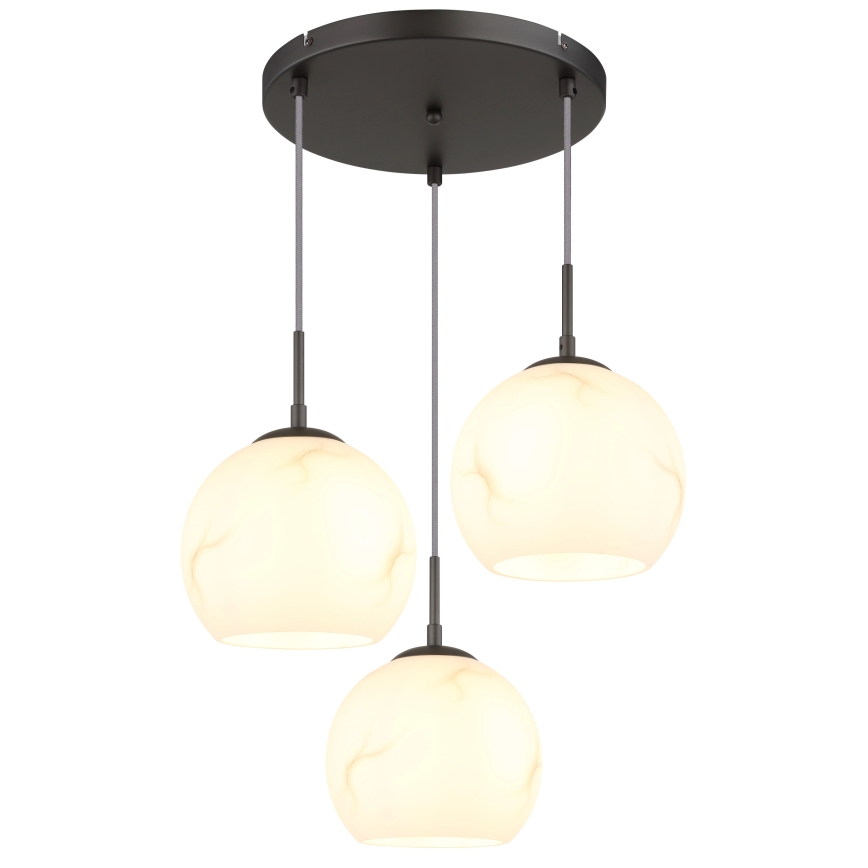 Globo - Hanglamp met kabel 3xE27/60W/230V Ø 42,5 cm