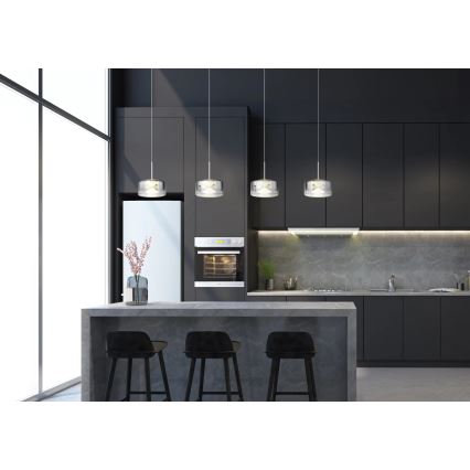 Globo - LED-hanglamp aan kabel LED/24W/230V wit/rookglas