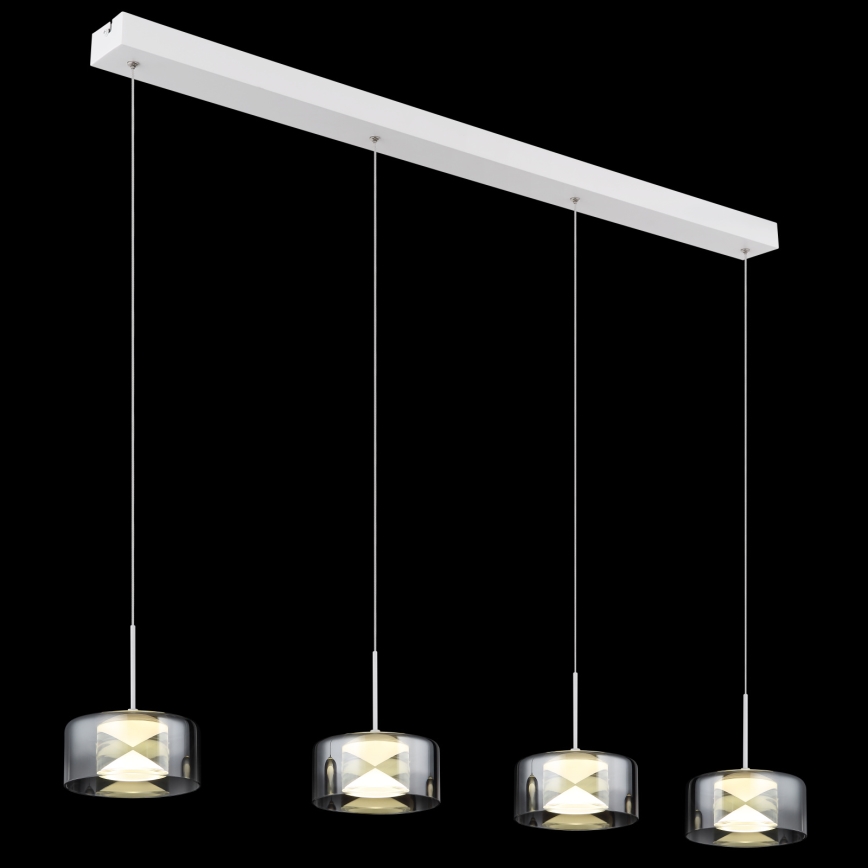 Globo - LED-hanglamp aan kabel LED/24W/230V wit/rookglas