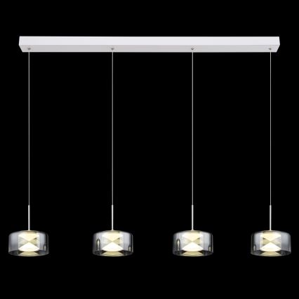 Globo - LED-hanglamp aan kabel LED/24W/230V wit/rookglas