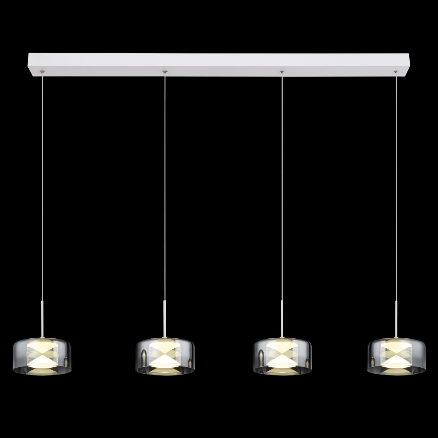 Globo - LED-hanglamp aan kabel LED/24W/230V wit/rookglas
