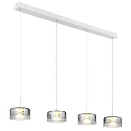 Globo - LED-hanglamp aan kabel LED/24W/230V wit/rookglas