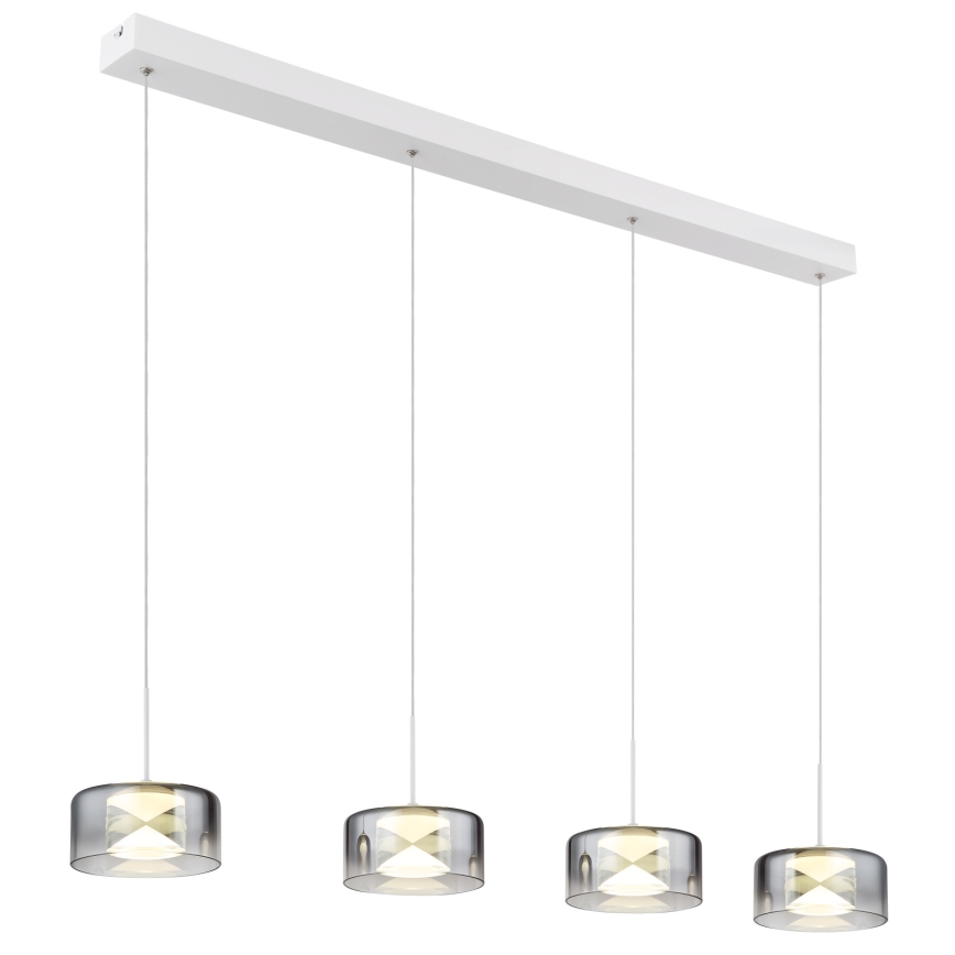Globo - LED-hanglamp aan kabel LED/24W/230V wit/rookglas