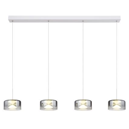 Globo - LED-hanglamp aan kabel LED/24W/230V wit/rookglas