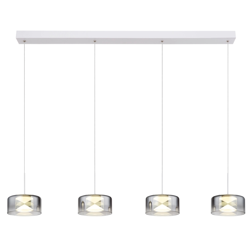 Globo - LED-hanglamp aan kabel LED/24W/230V wit/rookglas