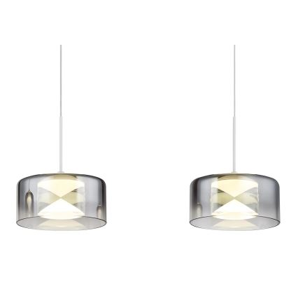 Globo - LED-hanglamp aan kabel LED/24W/230V wit/rookglas