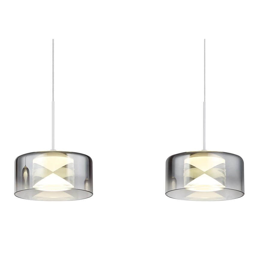 Globo - LED-hanglamp aan kabel LED/24W/230V wit/rookglas