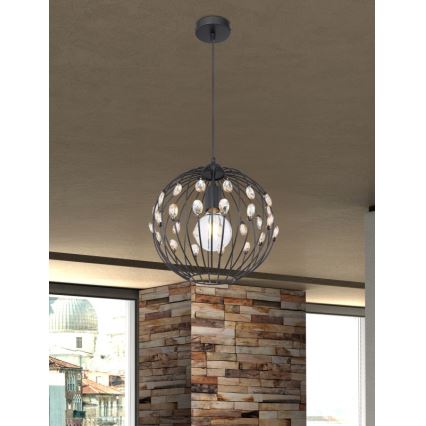 Globo - Pendellamp aan kabel 1xE27/60W/230V Ø 30 cm