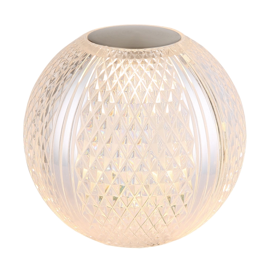 Globo - Dimbaar LED touch tafellampje LED/2W/5V 1200 mAh USB doorzichtig