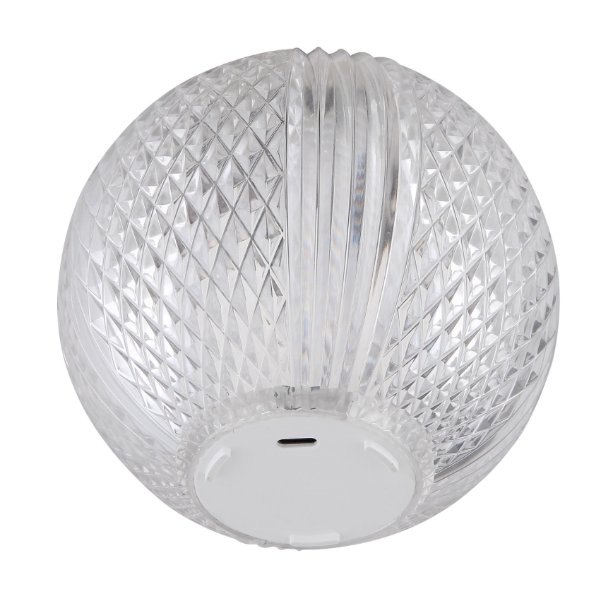 Globo - Dimbaar LED touch tafellampje LED/2W/5V 1200 mAh USB doorzichtig