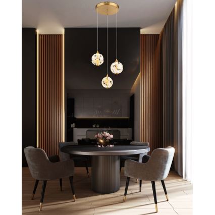 Globo - LED-hanglamp aan kabel LED/24W/230V 3000K goudkleurig