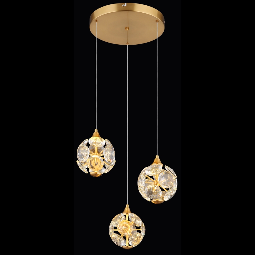 Globo - LED-hanglamp aan kabel LED/24W/230V 3000K goudkleurig
