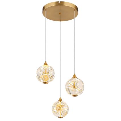 Globo - LED-hanglamp aan kabel LED/24W/230V 3000K goudkleurig