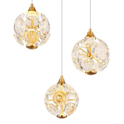 Globo - LED-hanglamp aan kabel LED/24W/230V 3000K goudkleurig