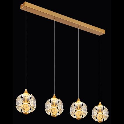 Globo - LED-hanglamp aan kabel LED/32W/230V 3000K goudkleurig