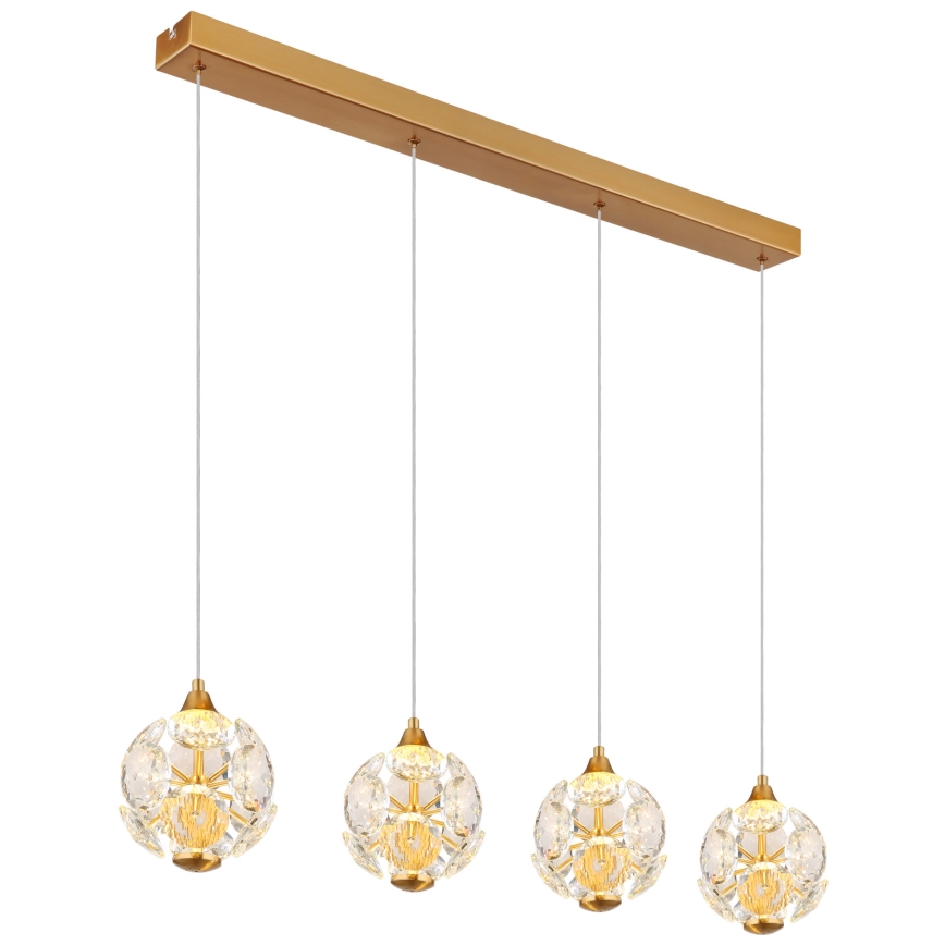 Globo - LED-hanglamp aan kabel LED/32W/230V 3000K goudkleurig
