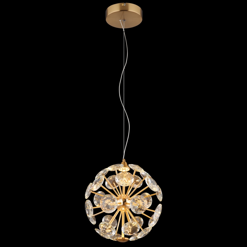 Globo - LED-kroonluchter aan kabel LED/12W/230V 3000K goudkleurig